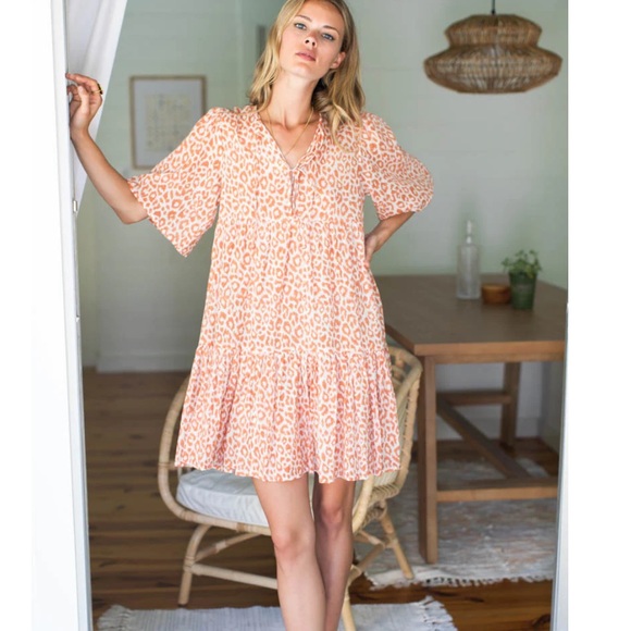 Emerson Fry Isla dress in sun baked leopard pattern size XS/S - Picture 2 of 6
